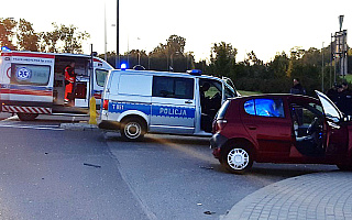 Groźny wypadek na obwodnicy Gołdapi. Dwie osoby trafiły do szpitala